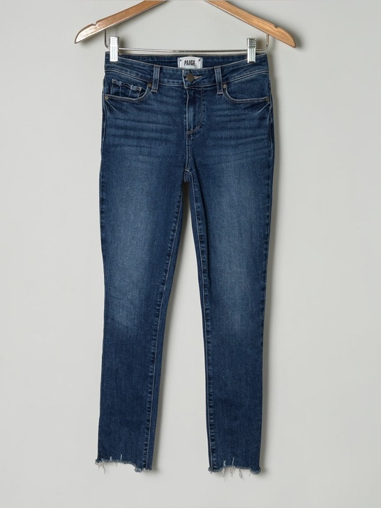 PAIGE Denim - PAIGE Skyline Ankle Peg Ackley Distressed Raw Hem Jeans Size 26
